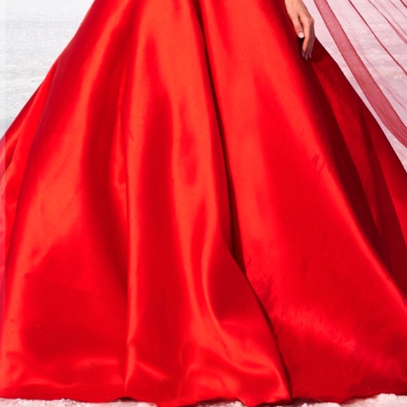 Liz Luo Red Bridal Gown - Picture 2 of 5